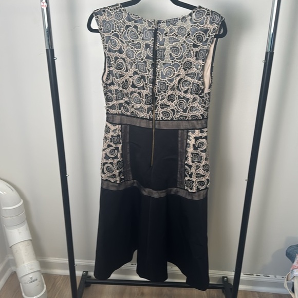 Elegant Tracy Reese Black Rose Embroidered Lace Floral Cocktail Dress Size 10 - Picture 5 of 9